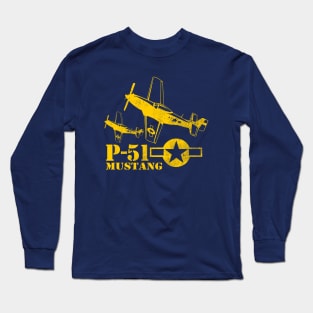 P-51 Mustang (distressed) Long Sleeve T-Shirt